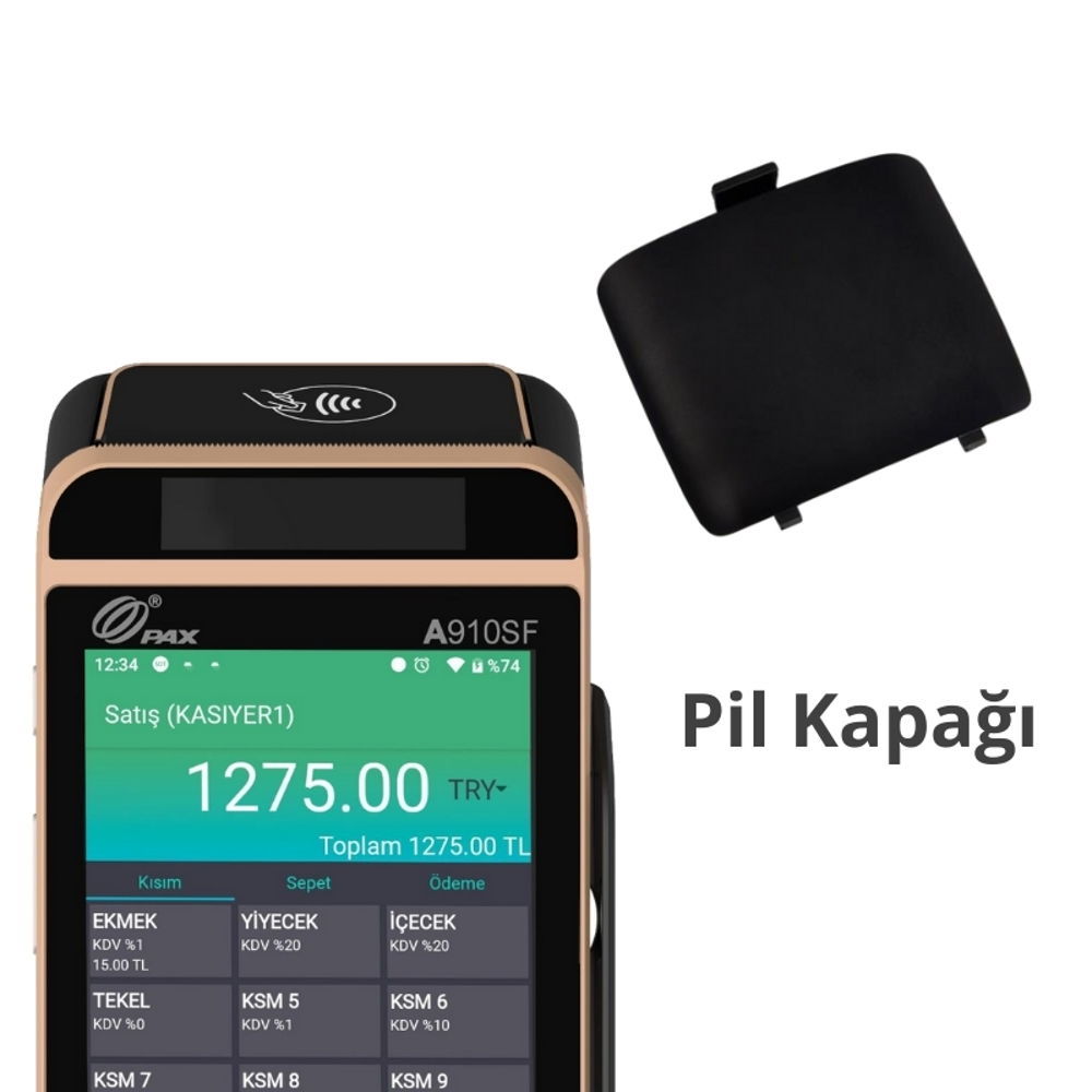 PAX A910SF Uyumlu B910SF Pil Kapağı