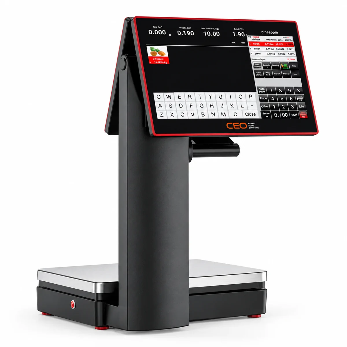 CEO CF-AI156R/W Windows Fişli Terazi – 15,6" Çift Ekran, i5, Linerless Fiş Yazıcılı