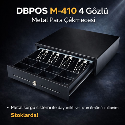 M-410 4 Gözlü Metal Para Çekmecesi  Metal sürgü